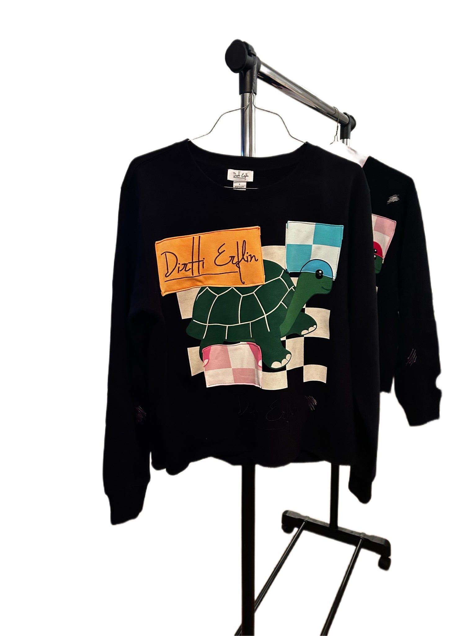 Turtle Cropped Over Shirt  (Black)